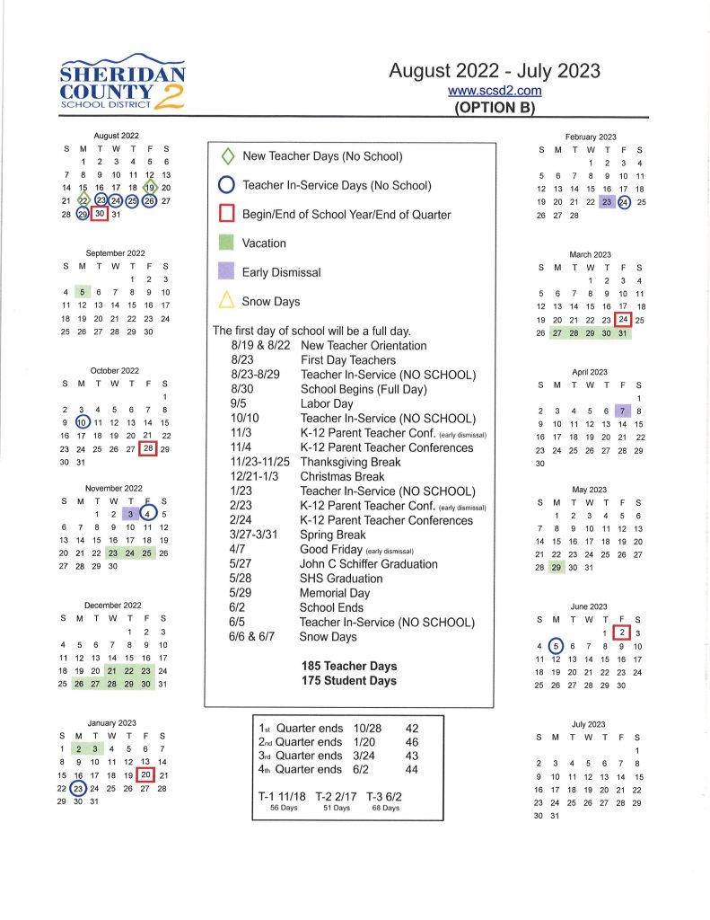 Scsd2 Calendar - Customize and Print